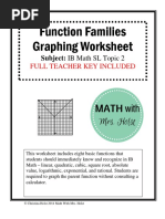 Function Families Graphing Worksheet: Subject: IB Math SL Topic 2