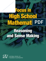Focus in High School Mathematics Reasoning and Sense Making(NCTM Publication)