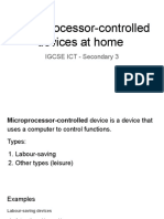 Microprocessor-Controlled Devices at Home: IGCSE ICT - Secondary 3