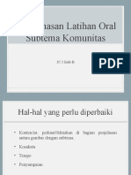 Pembahasan Latihan Oral Subtema Komunitas JC 1 Indo B