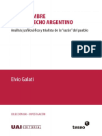 Galati La Costumbre en El Derecho Argentino