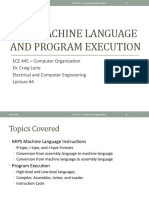 MIPS machine language instructions and program execution