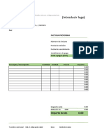 Factura Proforma en Excel