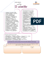 Articles Worksheet Exerxixes