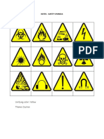 Notes - Safety Symbols: Unifying Color: Yellow Theme: Caution