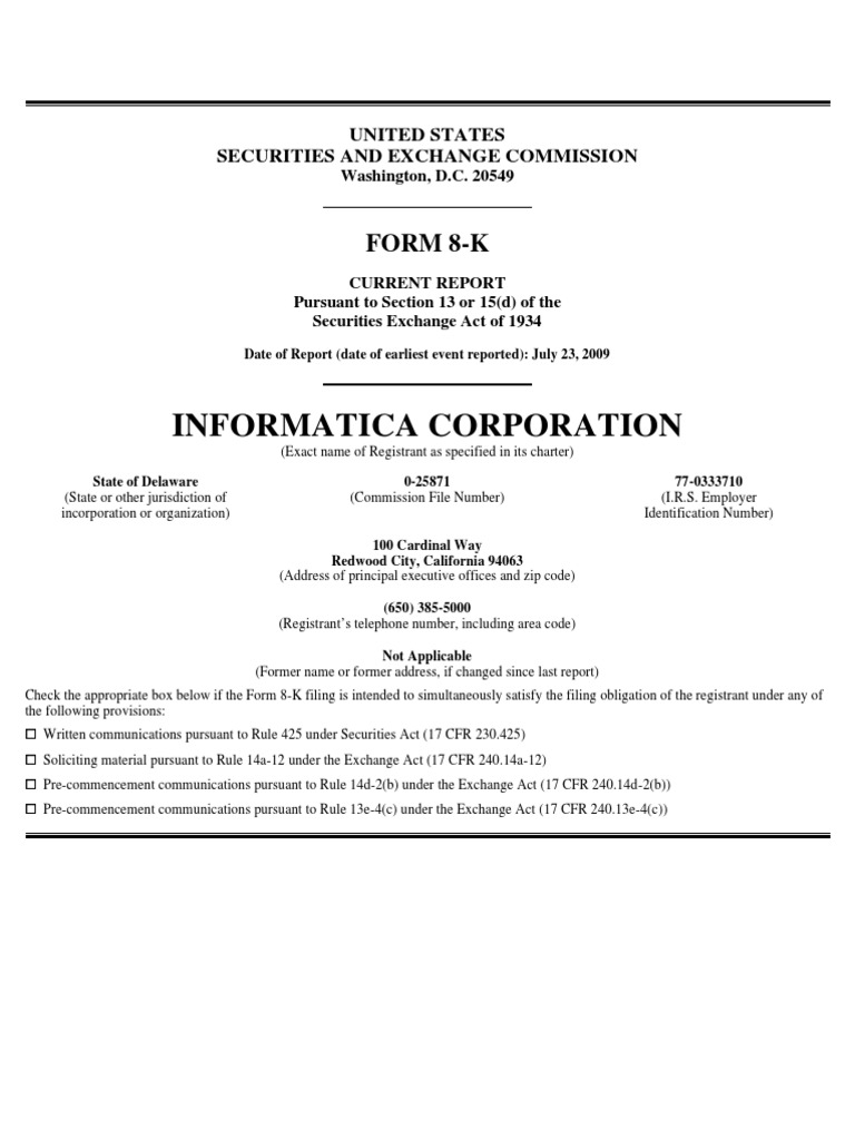 Informatica Q2 2009 Financial Results | PDF | Net Income | Revenue