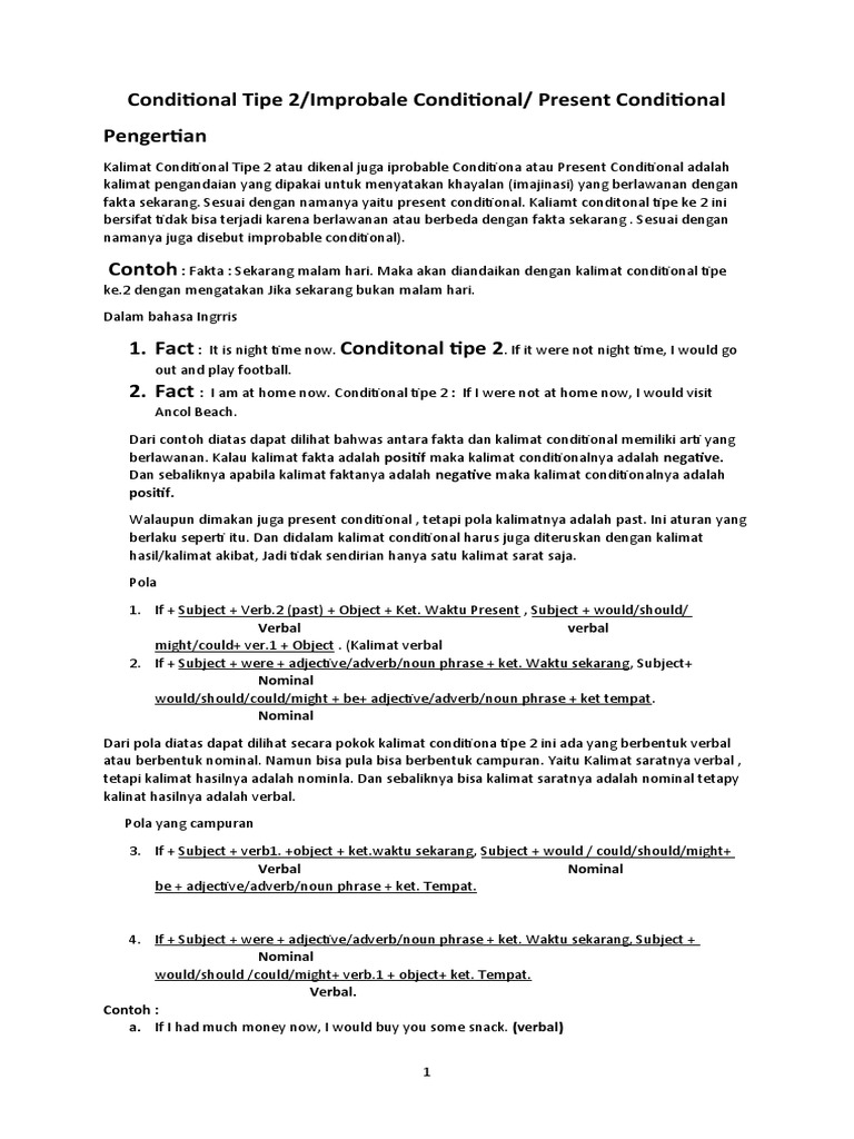 Conditional Tipe 2 | PDF