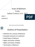 Contract of Bailment: Under Indian Contract Act, 1872