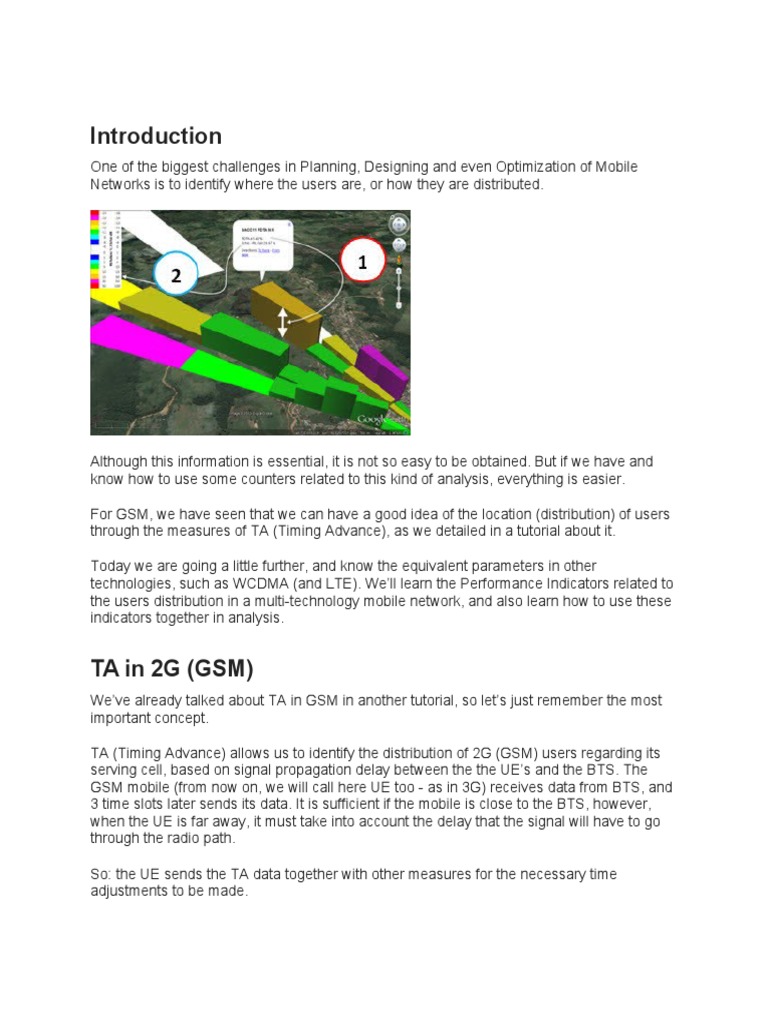 Analyzing Coverage With Propagation Delay PD and Timing Advance TA