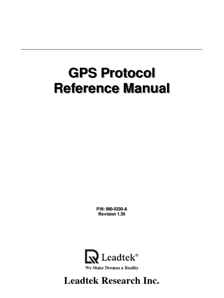 GPS Protocol ReferenceManual | PDF | Global Positioning System | Byte