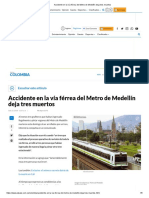 NP - Accidente Metro de Medellín - 22-07-2018 (Arrollamiento)