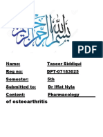 Pharmacology of Osetoarthritis