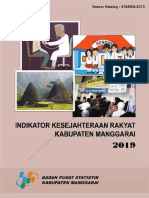 Indikator Kesejahteraan Rakyat Kabupaten Manggarai 2019
