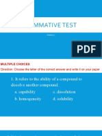 Summative Test: Science 7