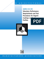 AAMA 613-05: Voluntary Performance Requirements and Test Procedures For Organic Coatings On Plastic Profiles