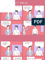 Pink and Purple Boy Office 4 Panel Comic Strip
