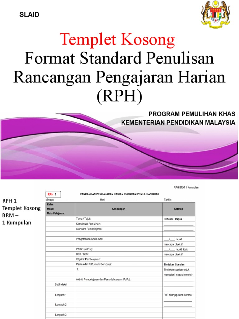 PPR Templet Kosong Standard Penulisan & Contoh Penulisan RPH 1906SS19 ...