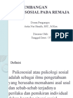 Perkembangan Psikososial Pada Remaja