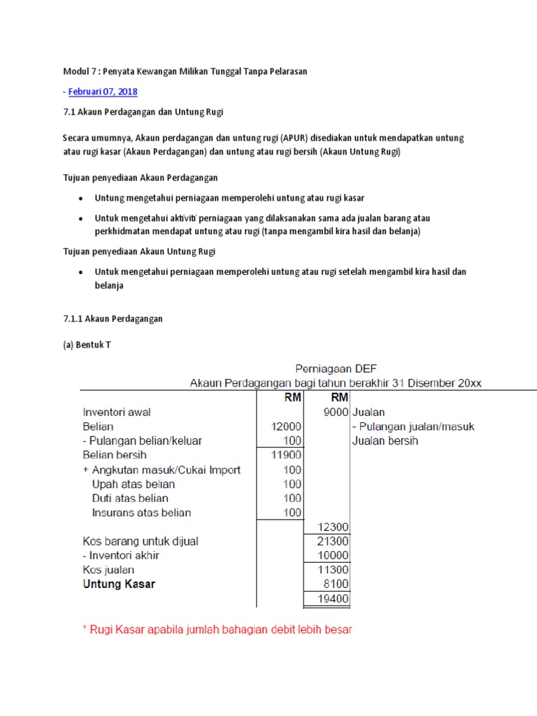 Penyata Kewangan Pdf