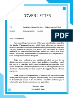 Cover Letter: TO: From: Emranullah Nasiri