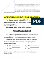 Acentuacion de Las Palabras