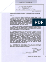 MoRTH Circular Reg Completion Certificate For NH Works DT - 22.03.2019