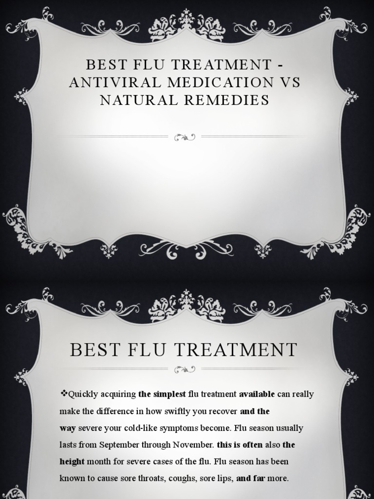 Best Flu Treatment - Antiviral Medication Vs Natural | PDF | Antiviral ...