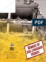 Beware of Sub-S Tandard Rebars: A/18, S.I.T.E., Karachi-75730, Pakistan 021-111-267354 (AMRELI)