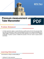 Pressure Measurement Using U-Tube Manometer: BITS Pilani