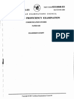 CAPE Communication Studies 2008 P1B (Examiner)