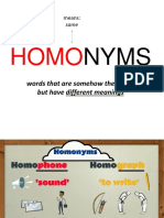 Homonyms Lesson PDF