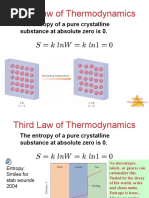 Third Law of Thermodynamics: The Entropy of A Pure Crystalline Substance at Absolute Zero Is 0