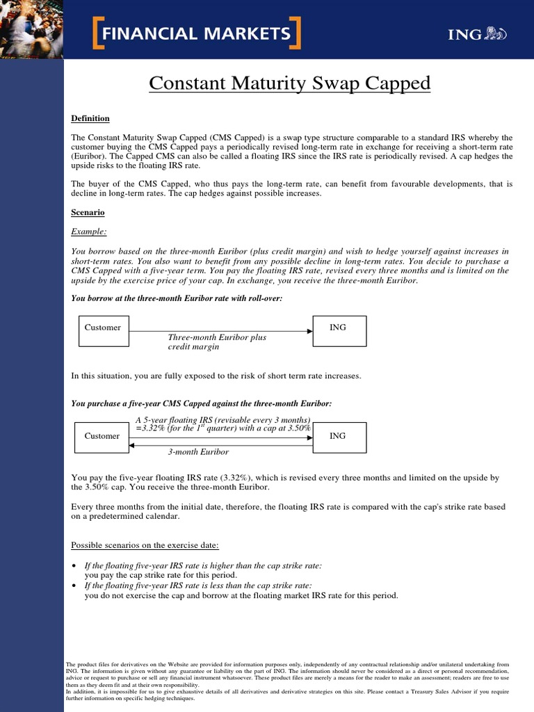 Final Constant Maturity Swap Capped Download Free PDF Swap (Finance) Hedge (Finance)