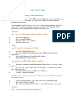 Modal Verbs of Ability