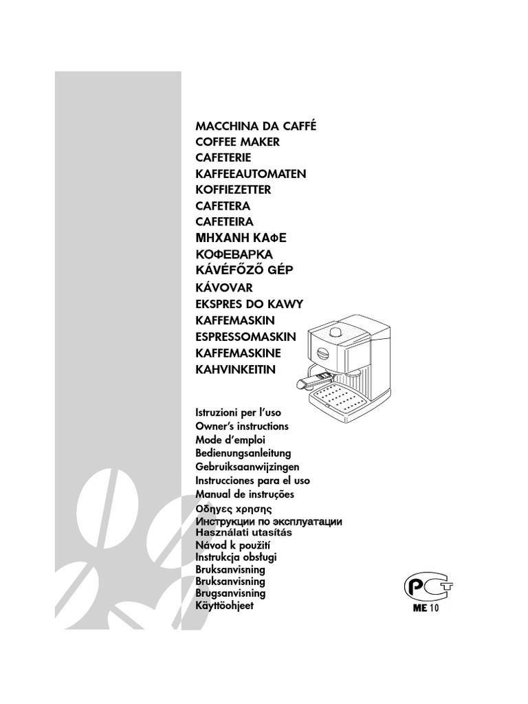 ES MANUAL Cafetera Bomba Tradicional EC155 Delonghi Download Free PDF