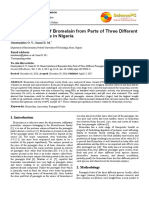 Characterization of Bromelain From Parts of Three Different Pineapple Varieties in Nigeria