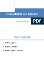 Relasi Aljabar Dan Kalkulus