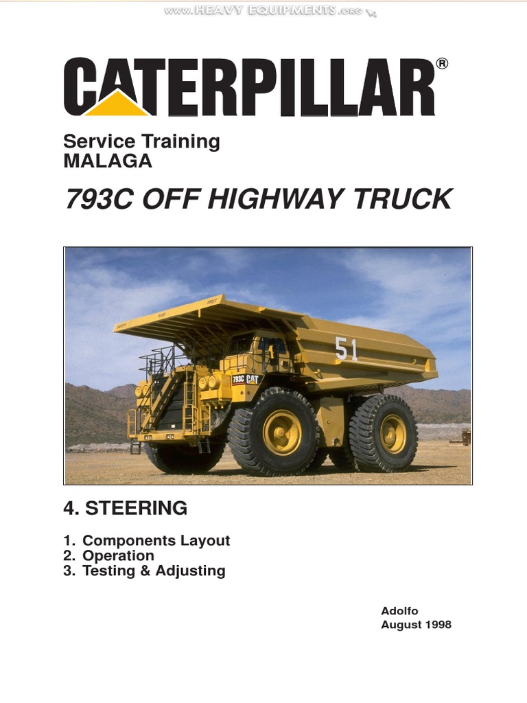 793C Truck Steering System Overview | PDF | Valve | Pump