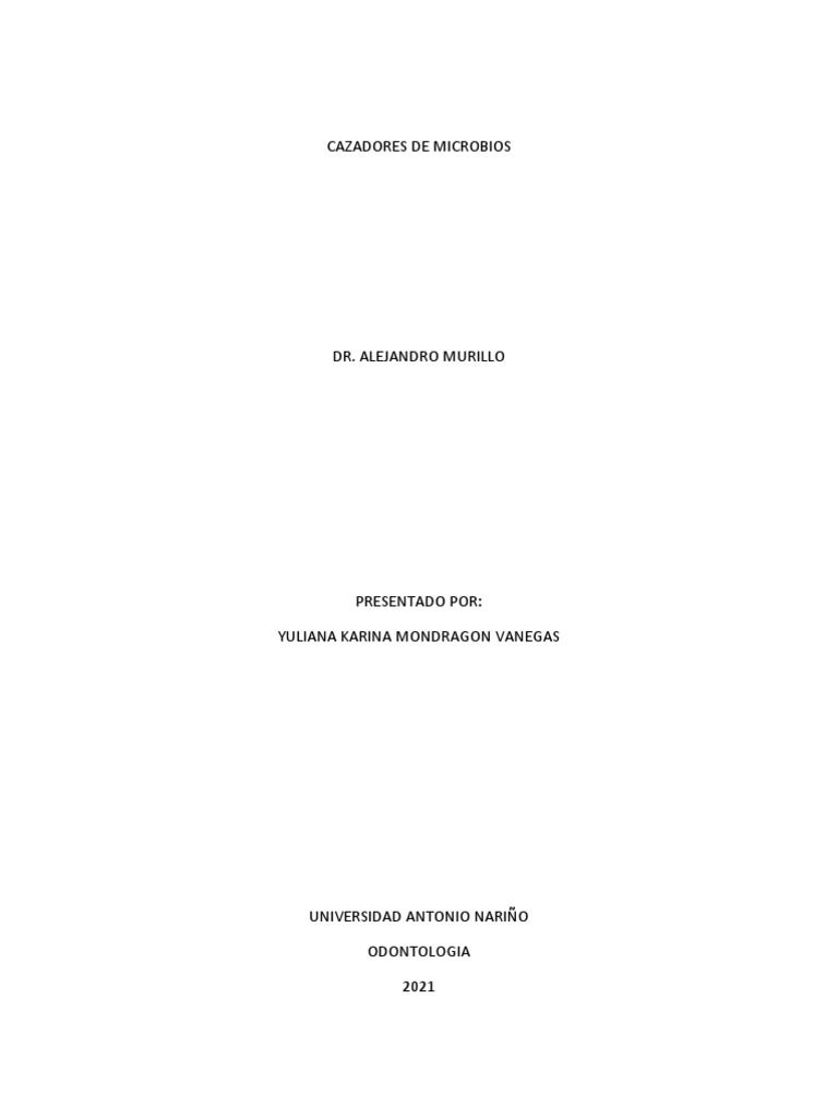 Historia de los Cazadores de Microbios | PDF | Luis Pasteur ...
