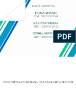 Penggunaan Bahasa Dalam Kir