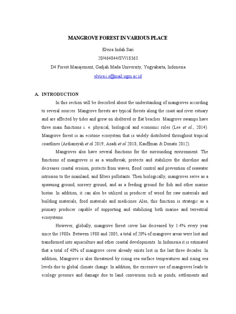 Mangrove Forests: Global Overview and Issues | PDF | Mangrove | Sea