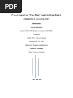 Project Report On: "Case Study Analysis Regarding E-: Submitted by