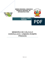 Memoria de Cálculo Hidráulico - CÁMARA R. PRE.