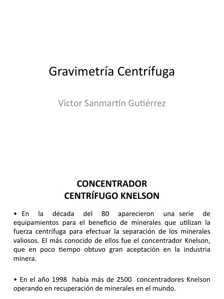 Concentradores Knelson en Minería | PDF | Minerales | Agua