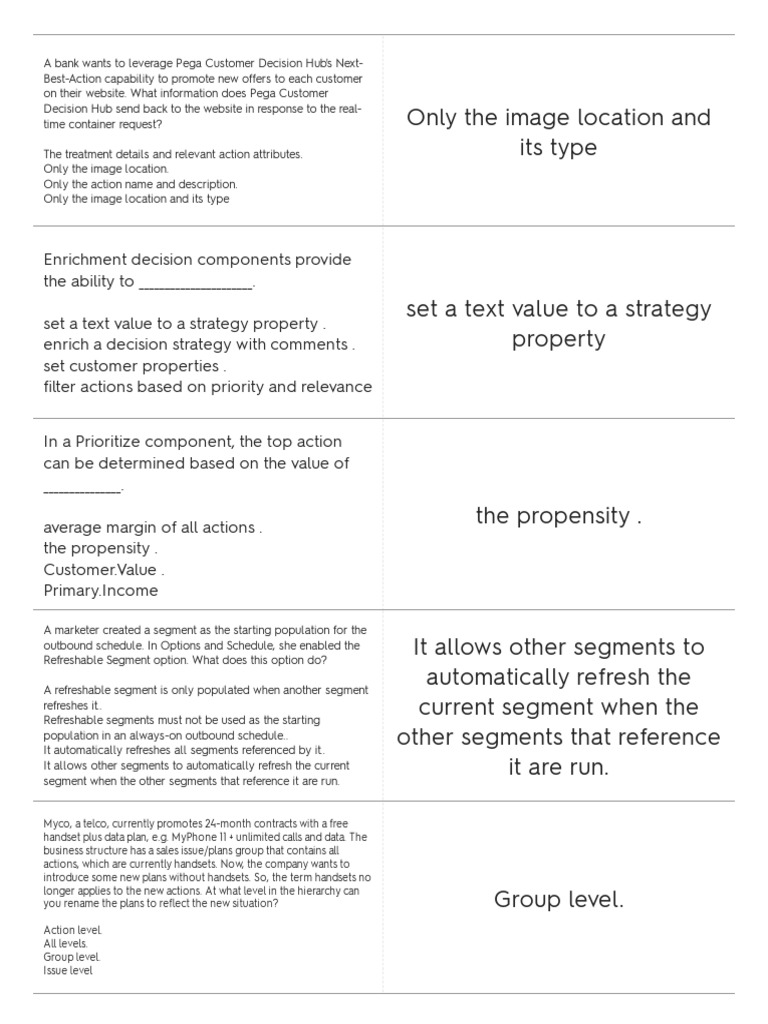 Quizlet Mission Pega Decisioning Set2 PDF Credit Card Banks