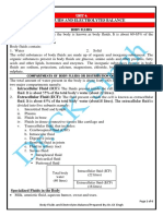 Body and Electrolyte Balance