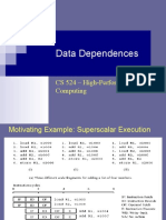 Data Dependences: CS 524 - High-Performance Computing