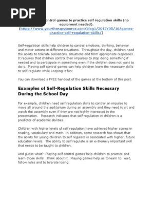 10 FUN SELF CONTROL GAMES TO PRACTICE SELF REGULATION SKILLS (NO EQUIPMENT NEEDED).