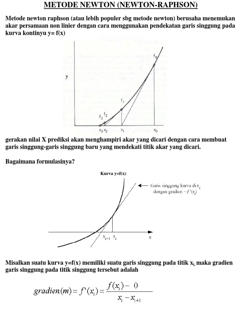 Contoh Metode Newton-Raphson | PDF