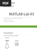 Operations Research I: Matlab Lab 03